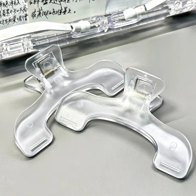 Transparent Book Clip Simple Reading Aid Fixed Book Holder Bookmarks Creative Design Note Holder Music Score Fixing Clip