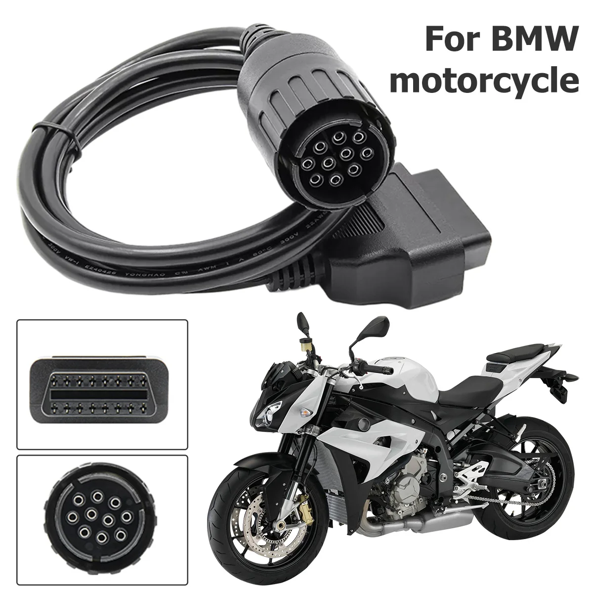 Bluetooth OBD2 BIMMER Coding Tool Vehicle and Motocycle MOTOSCAN Plus 10pin Motocycle Bike Cable for BMW Motocycle Accessories