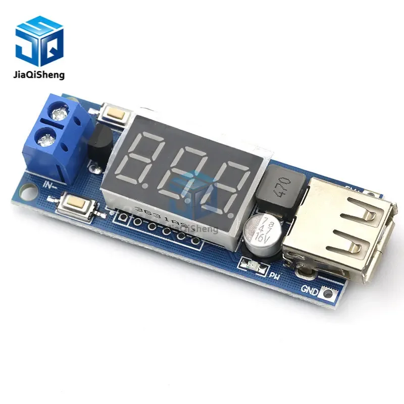 1PCS DC-DC Step Down Module Two-wire Voltmeter 5 V USB Charger or Power Supply Input 4.5V-40V Output 5V/2A