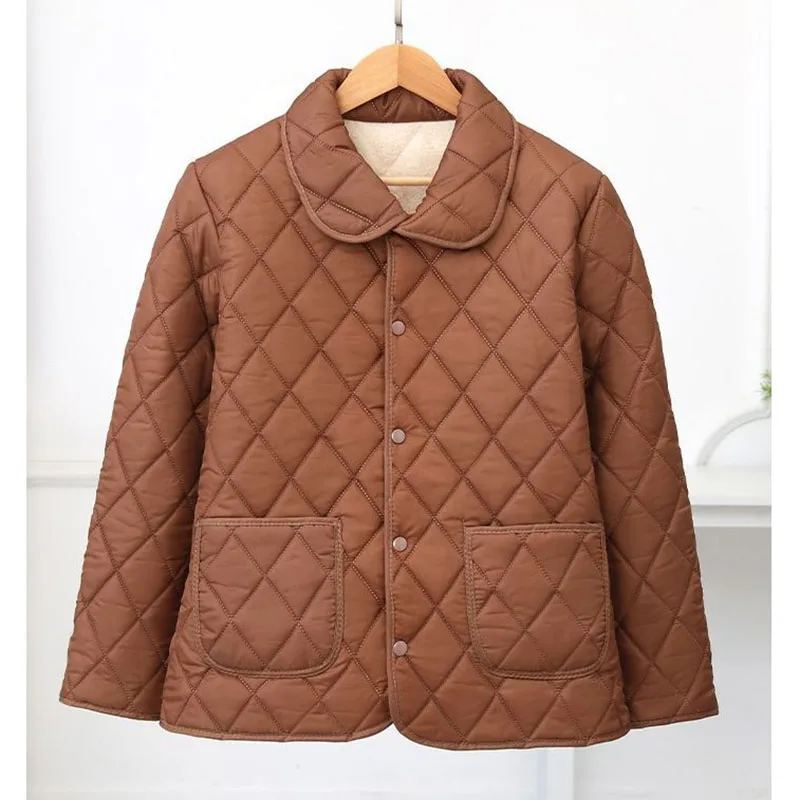 

[2025] Новые женские короткие с легким хлопковым пальто, женская куртка для мамы, весна-осень-зима 2025 г., женская свободная короткая верхняя одежда