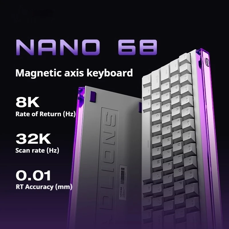 ATK Nano68 Magnetic Axis Keyboard Ttc Heavenly King Axis Adjustable 0 Dead Zone Rt0.01 Gaming Rgb High Transparency Lightbox