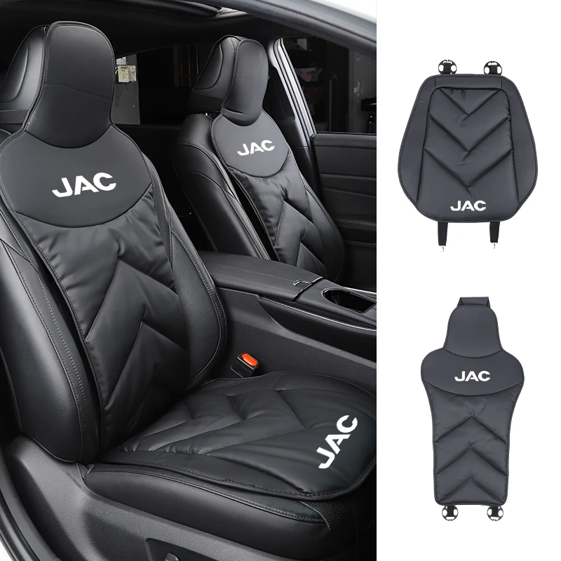 Car Front Rear Seat Cover Cotton Leather Cushion Backrest Protective Mat For JAC Refine J3 5 J4 J7 JS3 JS4 KR1 S2 S3 S4 S5 S7 3