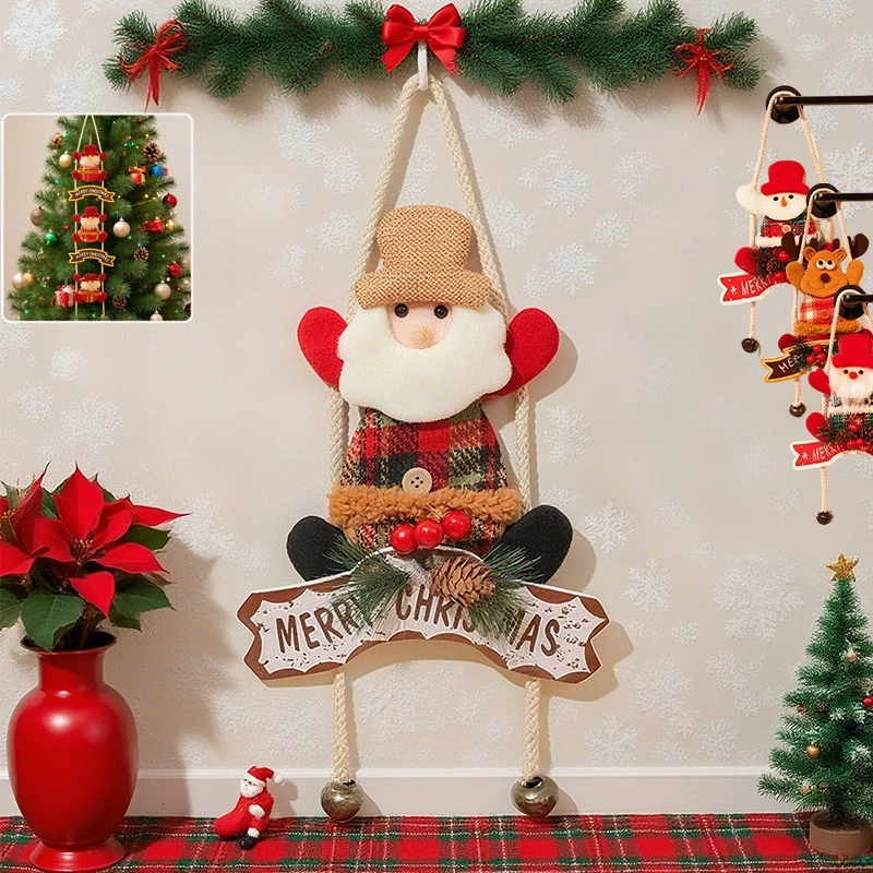 

Creative Door Hanging Christmas Accessories Santa Claus Snowman Hanging Pendants Festival Gift Scene Decoration Adornos Navidad