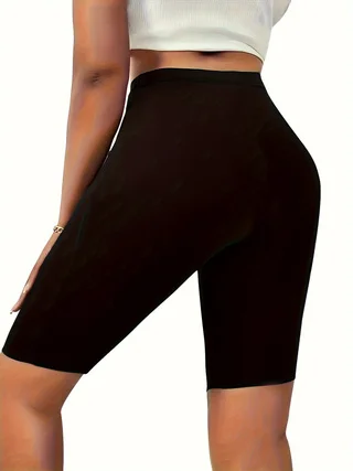 Black Stretch Yoga Shorts Women's Sports Shorts Fitness Wear Fashion Casual Shorts Lady Spring Summer Solid All-Match Pants