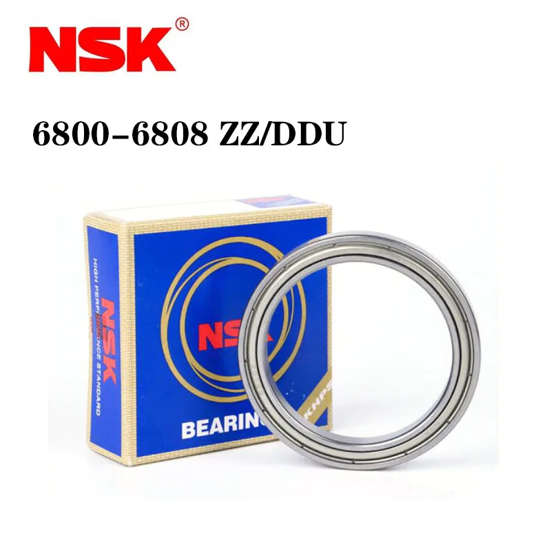 

NSK Japan Original Import 6800 6801 6802 6803 6804 6805 6806 6807 Deep Groove Ball Bearing ABEC-9 High Speed Metal Rubber Cover