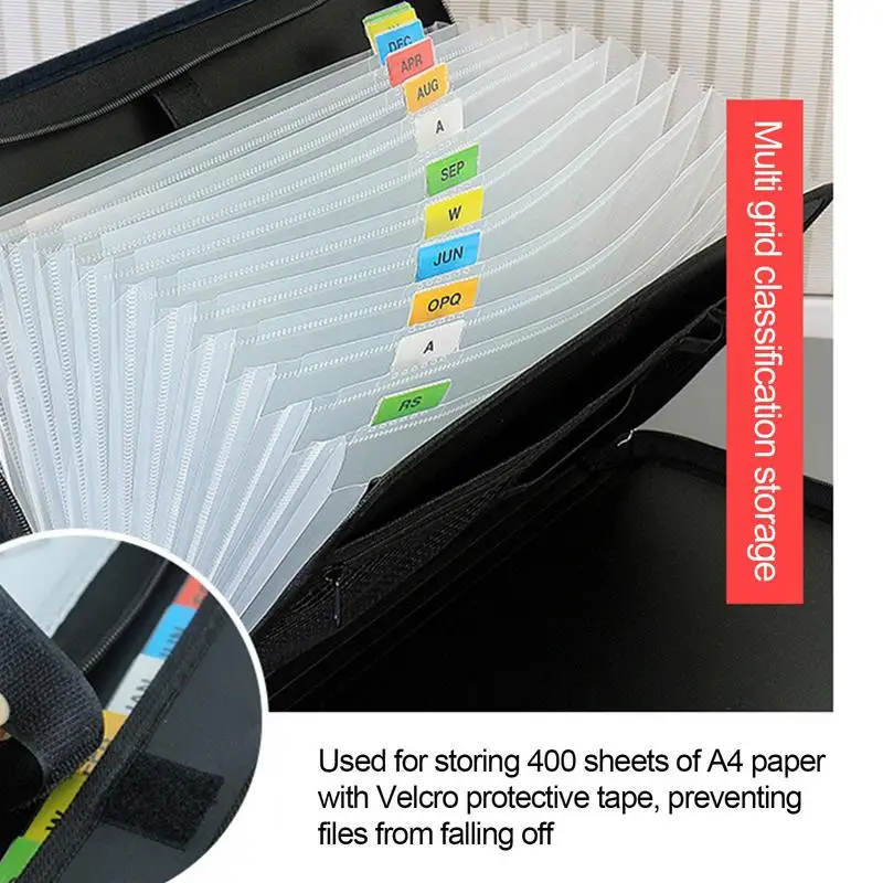 Travel Document Pouch Important Document Folder Accordion Folder With Large Capacity 13 Compartments Document Bag Paper