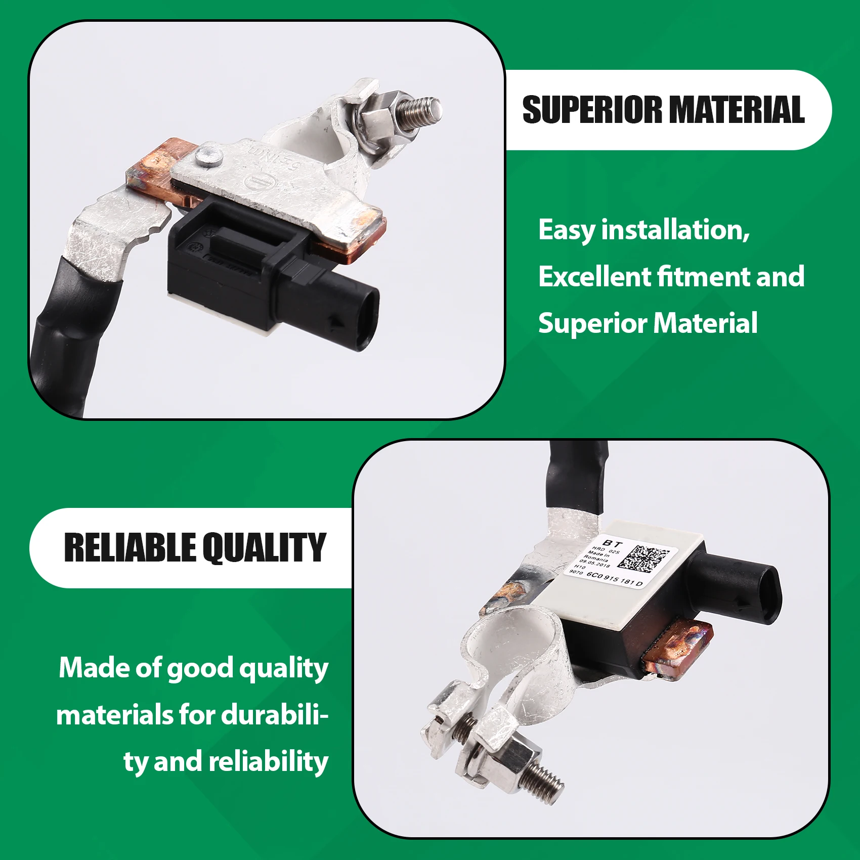 

12V Negative Battery Sensor Cable Battery Terminal Clamp Clips Line 6C0915181D For Skoda Fabia Mk3/Seat Toledo IV