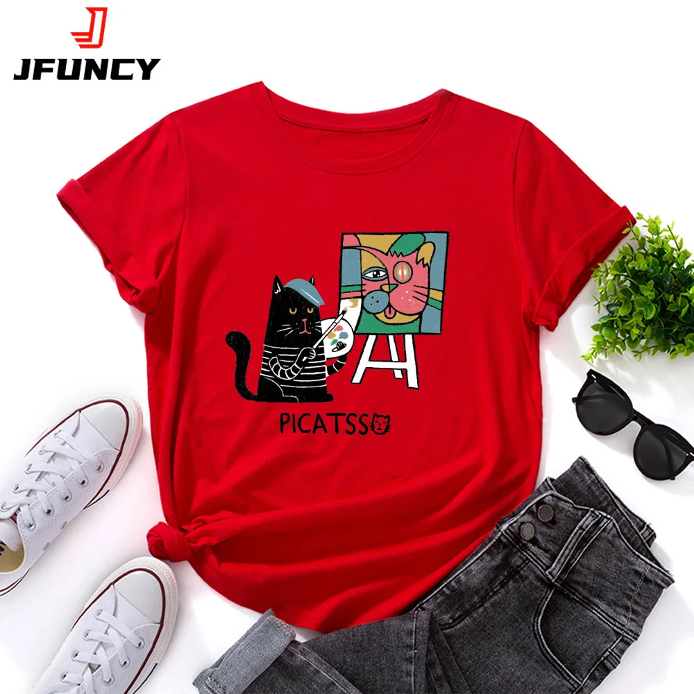 

Oversized Women Short Sleeve T-shirt Fashion Graphic T Shirt 100% Cotton Women Top Summer Women's Tshirt Harajuku Woman Clothes