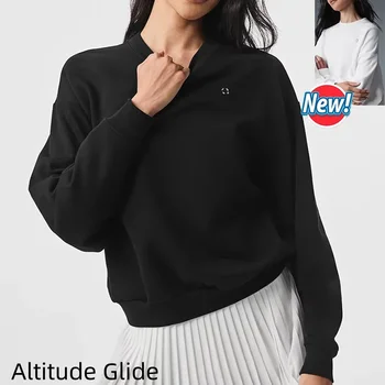 Deusa Yoga Em Torno Do Pescoço Yoga Outono/Inverno Neutro Sportswear Moda Casual Cor Sólida Manga Longa Top Confortável Camisola