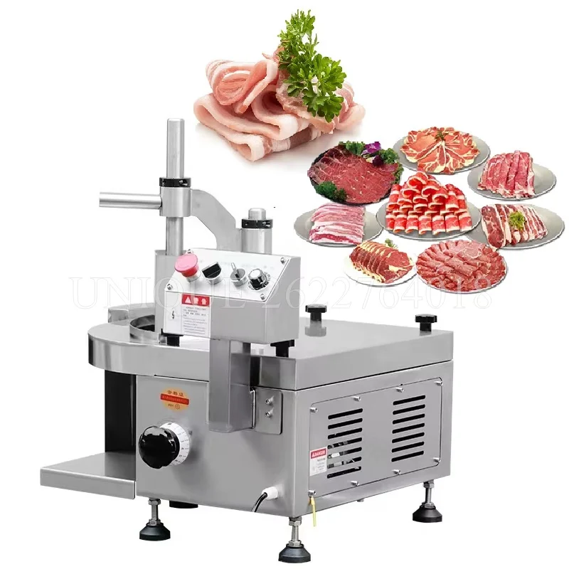 Commercial Automatic beef and mutton slicer 300mm Diameter Fresh Meat Cutter Machine Ham Bread Slicer Food Processor