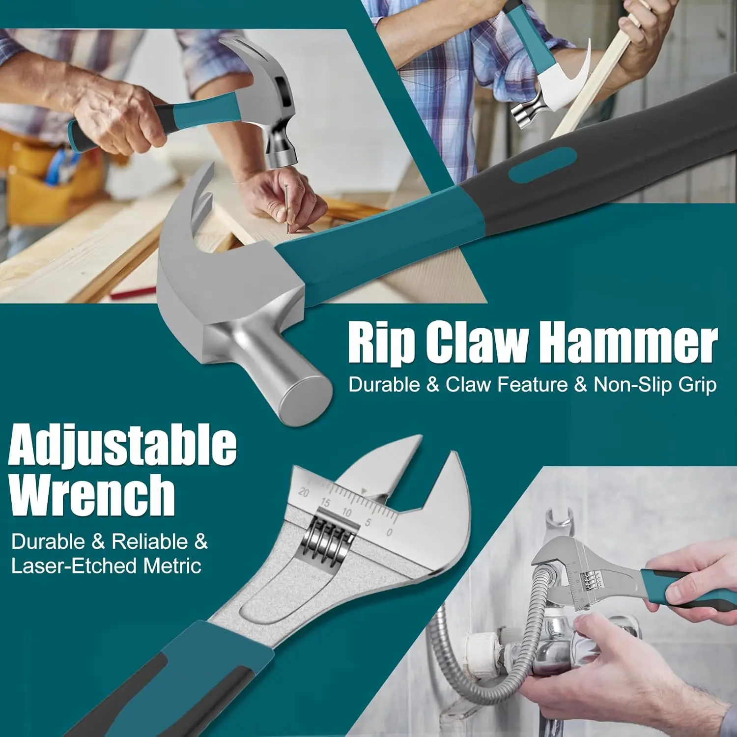 Home Tool Kit 257-PCs Household Basic Repair Tool Set for Men Women General Hand Mechanic's Tool Set Screwdriver Set Wrench Set