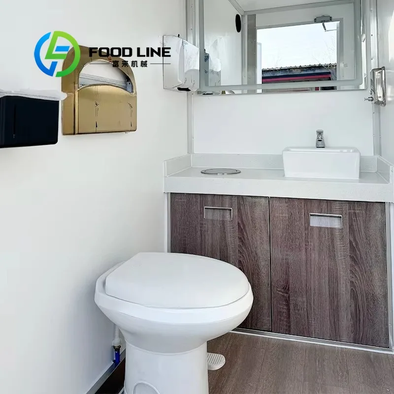 Custom Size Australian 4 Stall Luxury Bathroom Portable Toilet Mobile Restroom Trailer With Bathroom