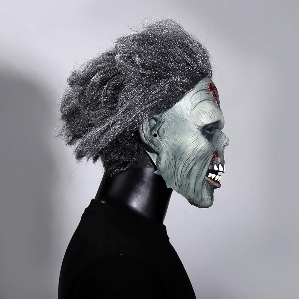Bloody Zombie Mask Cosplay Creepy Skull Monster Walking Dead Zombie Latex Helmet Halloween Carnival Purim Party Costume Props 4