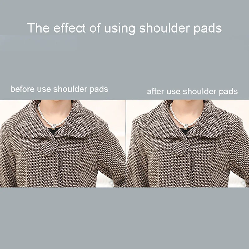 1 Pair White Shoulder Pads for Men&Women ,Sponge Foam Shoulder Pad For Blazer T-Shirt Clothes