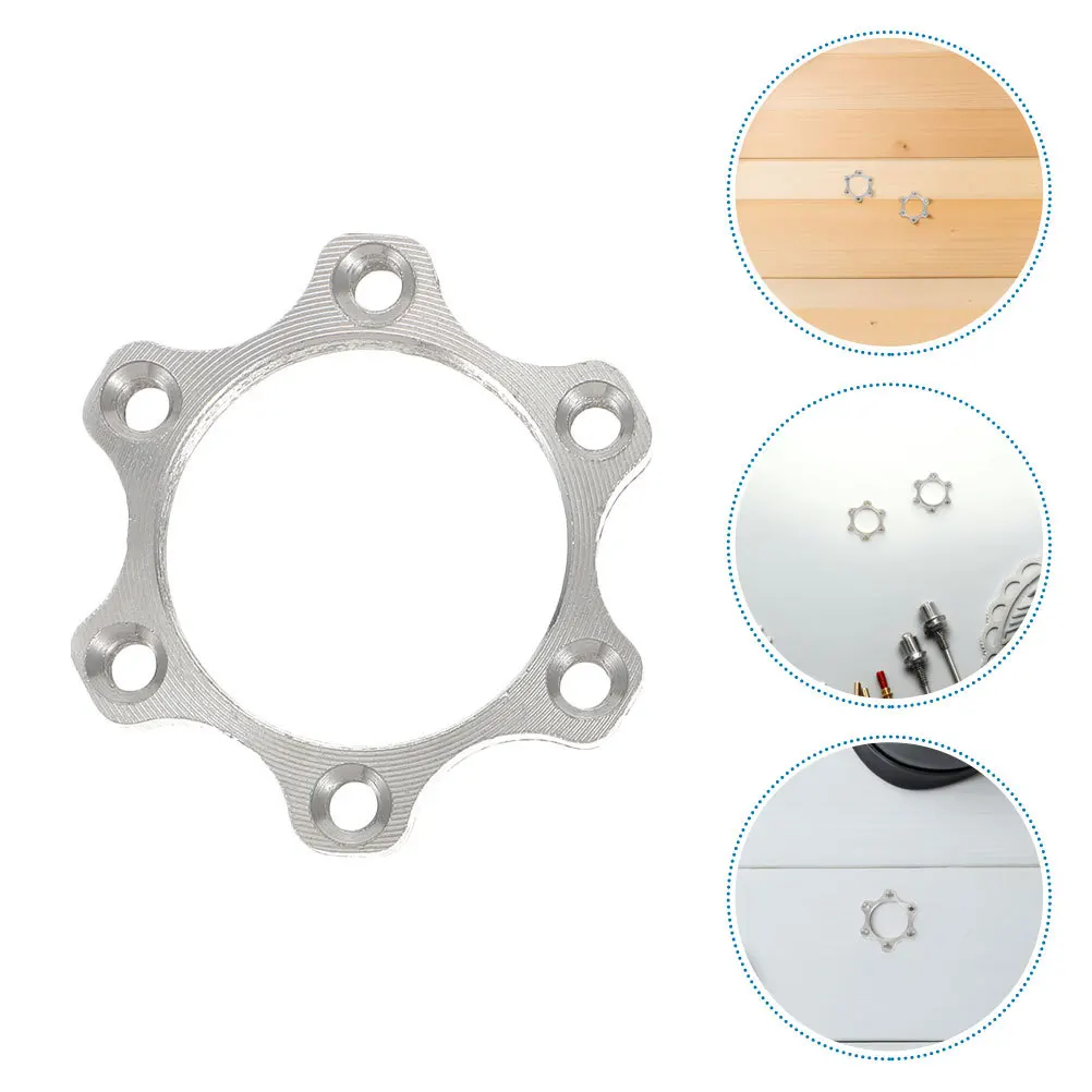 

4pcs Aluminum Alloy Disc Brake Rotor 6 Bolt Flange Adapter Lightweight Bike Brake Base Optimized Contact Area Efficient Heat