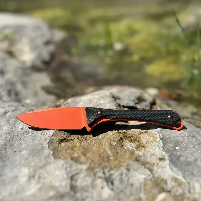 

EDC BM 15201 D2 Blade Nylon Fiber Handle Straight Knife High Hardness Utility Multi-purpose Hunting Self-defense Hand Tools