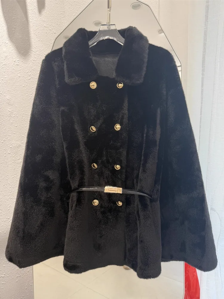 ZMEENNA معطف نسائي كلاسيكي مزدوج الصدر محززة التلبيب ملابس خارجية التعادل حزام خصر معطف شتوي دافئ أنيق ZM4475 #4