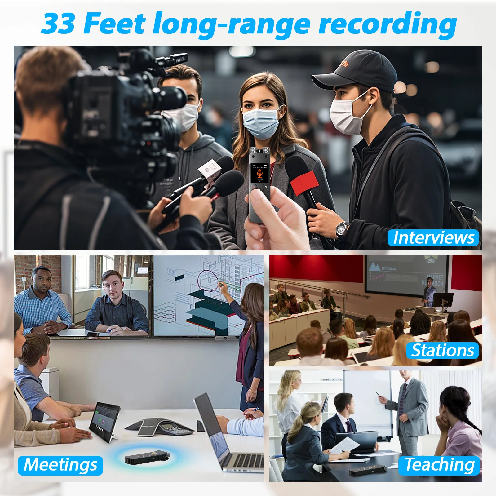 N15 مسجلات الصوت الرقمية شاشة الكريستال السائل شاشة قلم تسجيل عالية الوضوح لاعب الحد من الضوضاء بلوتوث WAV قلم تسجيل #6