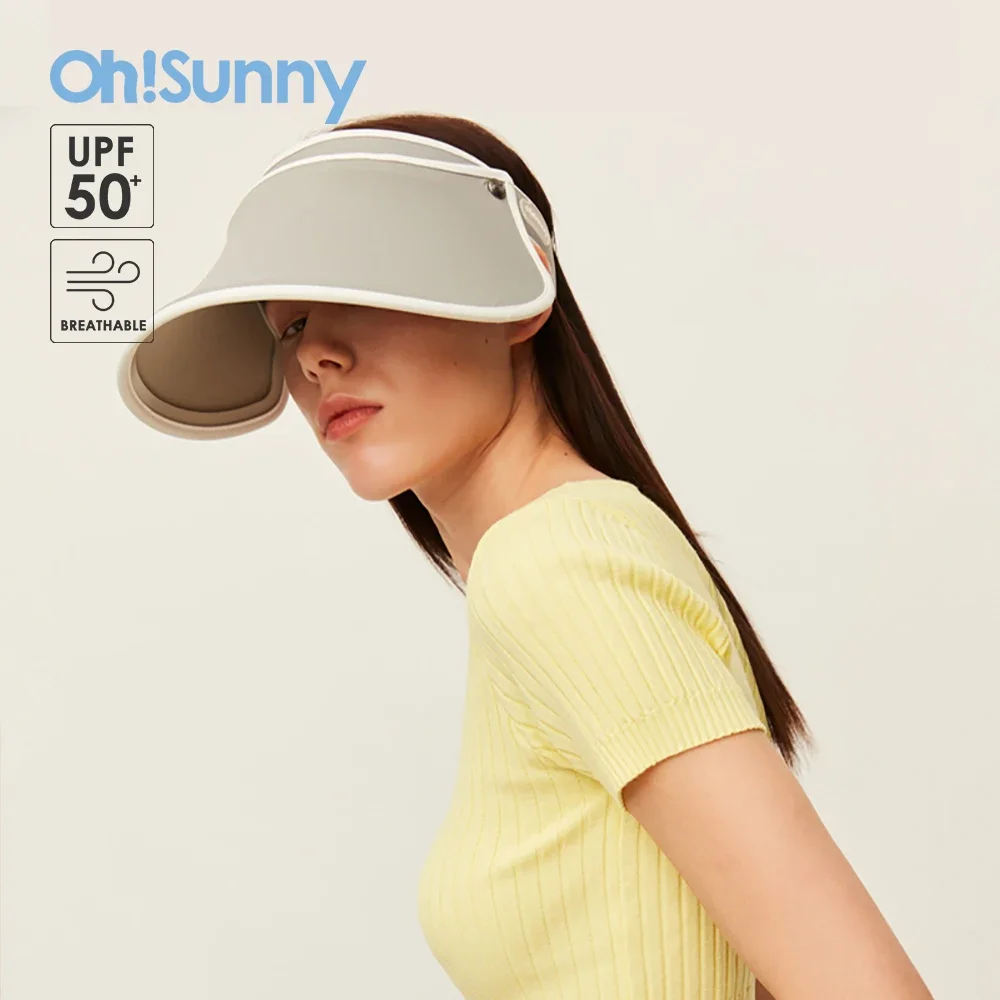 OhSunny Summer Visor Cap For Women Anti-UV UPF 50+ Sun Protection Adjustable Multi-Functional Breathable Soft Sunhats