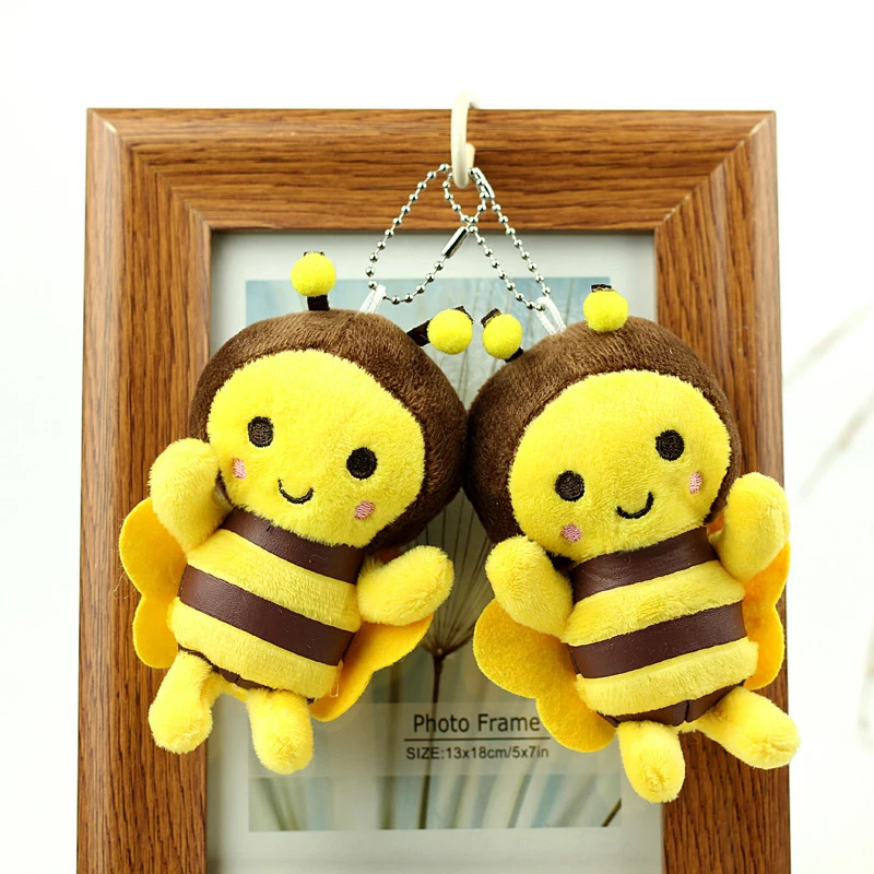 

12cm Bee Plush Doll Cartoon Bee Festival Gift Activity Decoration Plush Bee Doll Bag Pendant Soft Doll Plush Children Toy