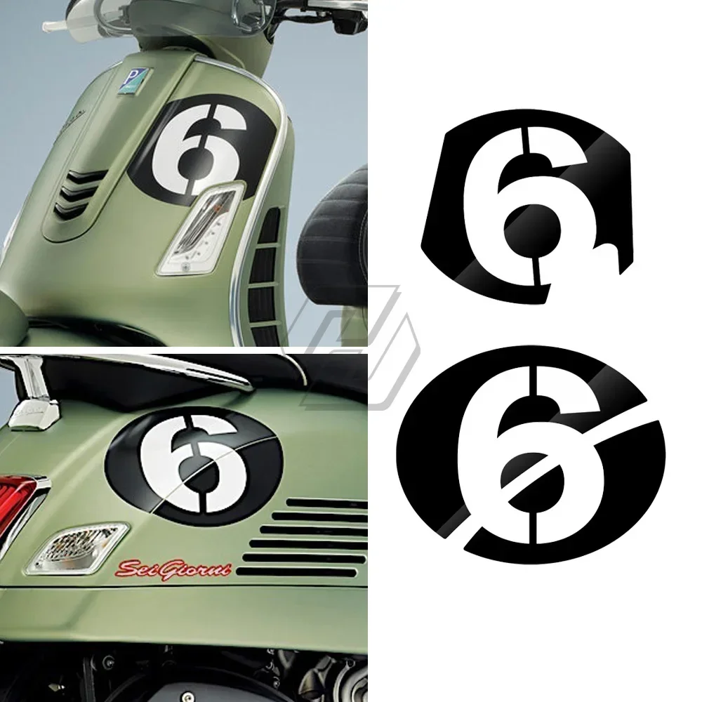 For Piaggio Vespa Series 2 Sei Giorni GTS 300 GTS300 GTS300ie Supersport Motorcycle Decals Number 6