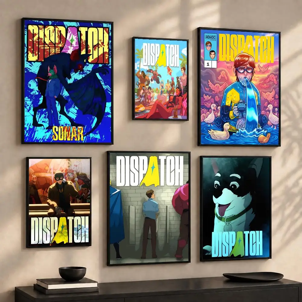 Superhero Story Game D-Dispatch Painting Calligraphy Canvas Poster Wall Art Prints for Living Room Bedroom Home Decor Gift