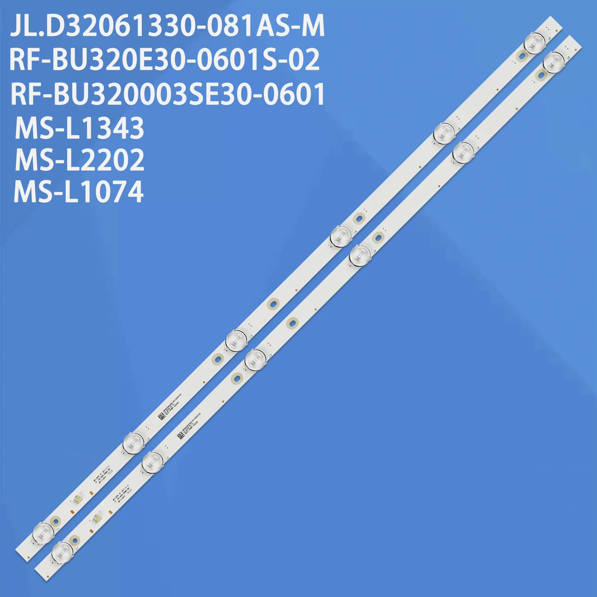 

60pcs New LED backlight strip MS-L1343 L2202 L1074 V2 for JL.D32061330-081AS-M FZD-03 E348124 LES-32A64M 2-6-3030-300MA-36V