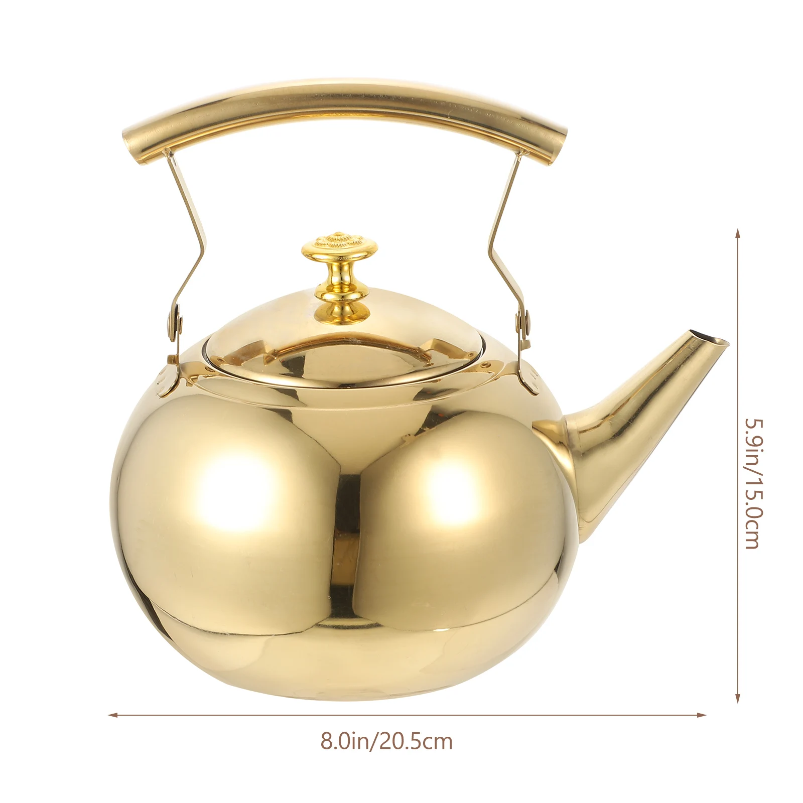 غلاية من الفولاذ المقاوم للصدأ إبريق شاي عالي التحمل لتوجيه موقد غاز الماء المغلي تجهيزات المطابخ المطبخ صفير غلاية الشاي #4