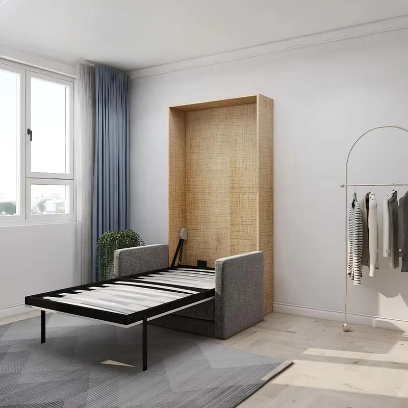 

DIY flat vertical sloping wall sheets size Houdini smart bed with simple sofa