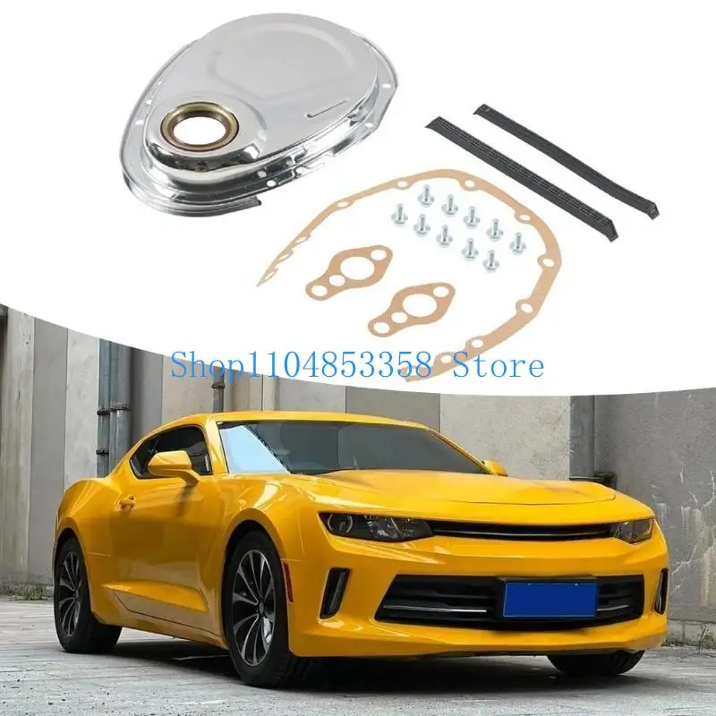 

652F Completely Timing Chain Cover Assembly with Gaskets Seal Bolts Set for 327 350 383 Engine Overhaul Leakproof Auto Repair
