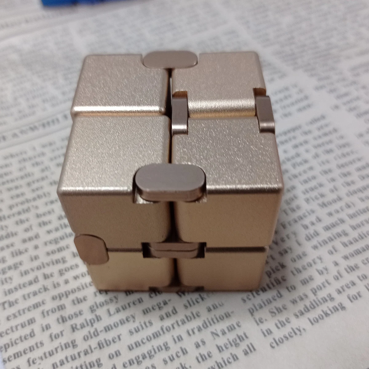 Aluminiumlegering Metaal Oneindige Magische Kubus Anti Stress Fidget Speelgoed Gemakkelijk Spelen Hand Spinner Kantoor Kubieke Stress Reliever Speelgoed