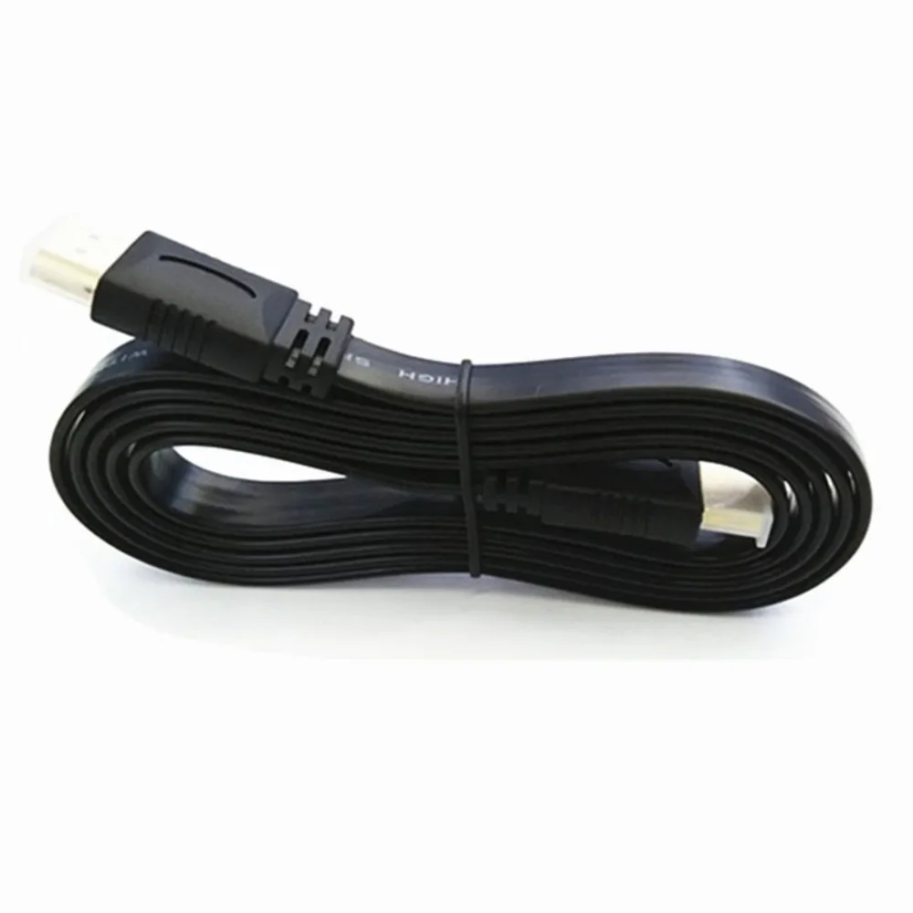 Kabel kompatybilny z HDMI Full HD krótki płaski przewód wtyk męski na męski HDMI dla Audio wideo HDTV TV PS3 0.3M 0.5M 1M