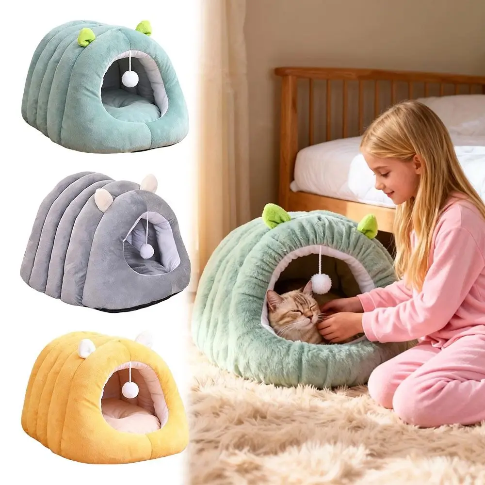 

Удобная теплая мягкая кровать-пещера для кошек, портативная кровать для глубокого сна для собак, товары для домашних животных, уютный дом для домашних животных, питомник для щенков