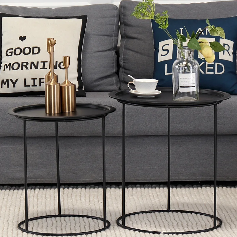 Modern simple living room wrought iron small coffee table
