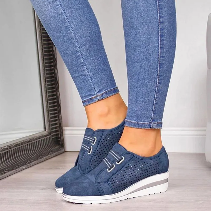 VIP Women Flock New High Heel Lady Casual Flats Women Sneakers Leisure Platform Shoes