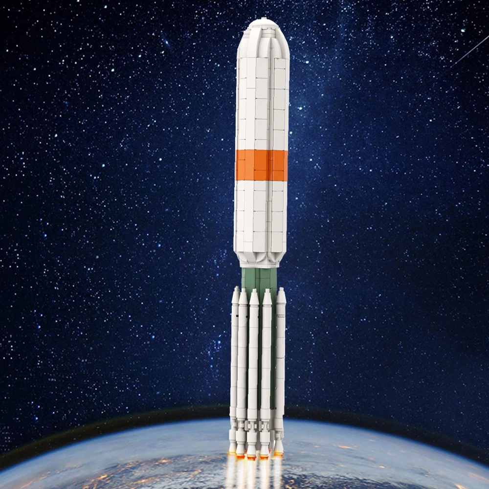 MOC Delta III [1:110 Scale] Carrier Rocket Launch Vehicle Bricks Outer Space Satellite Building Block Kids Toys Birthday Gifts