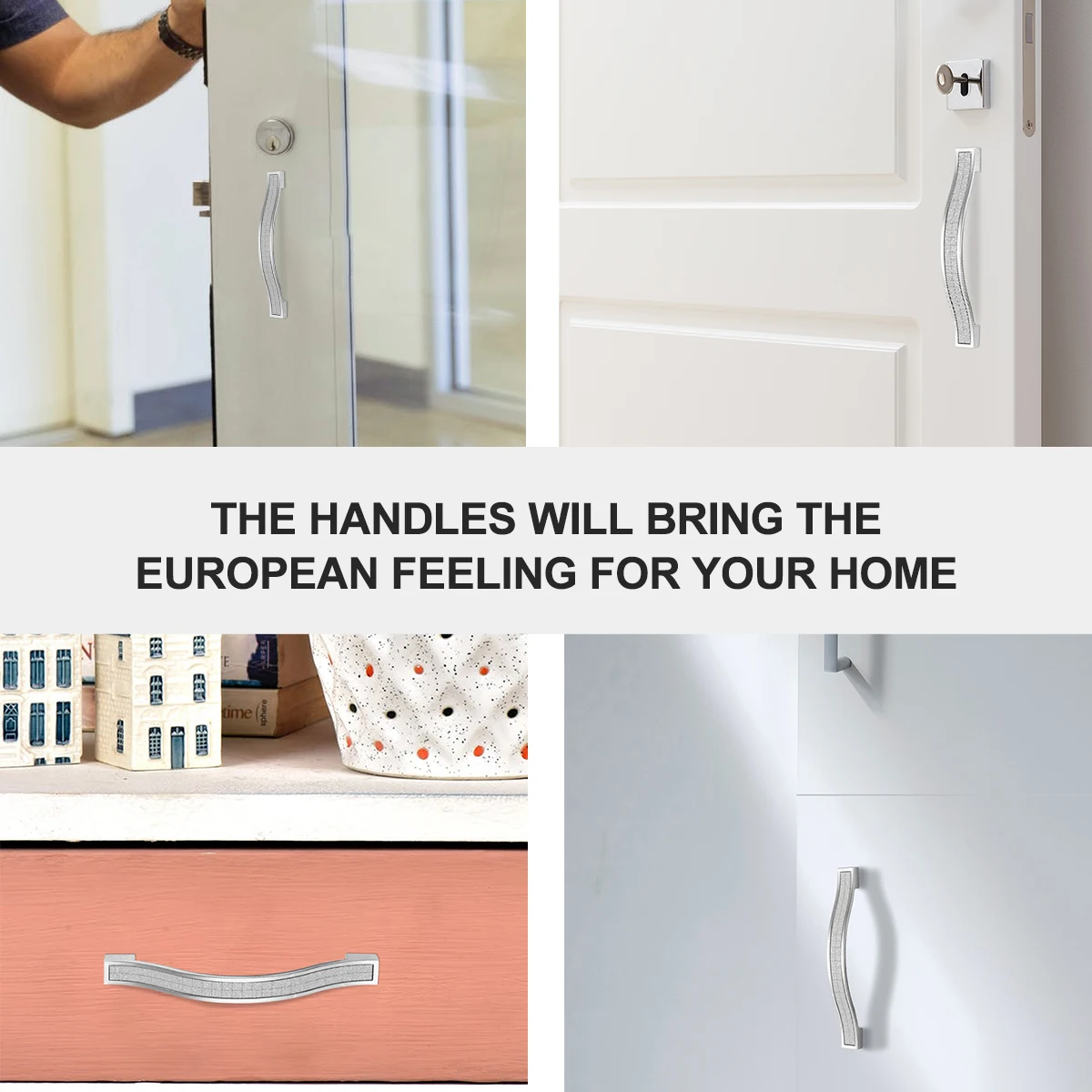 

10 Pcs Drawer Handle Dresser Vanity Knobs Cupboard Decorative Cabinet Handles Alloy Minimalist for Glass Wardrobe