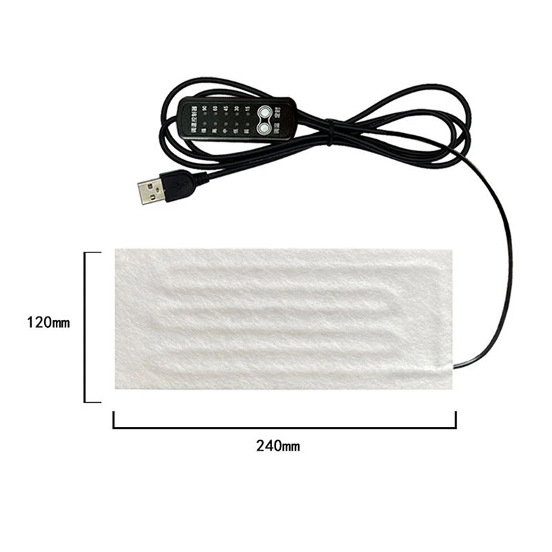 1Pc Cervical Vertebra Pillow Heating Pad USB Heating Wire Heating Mat 5V Electric Heating Element Non-Woven Film Heater Pad