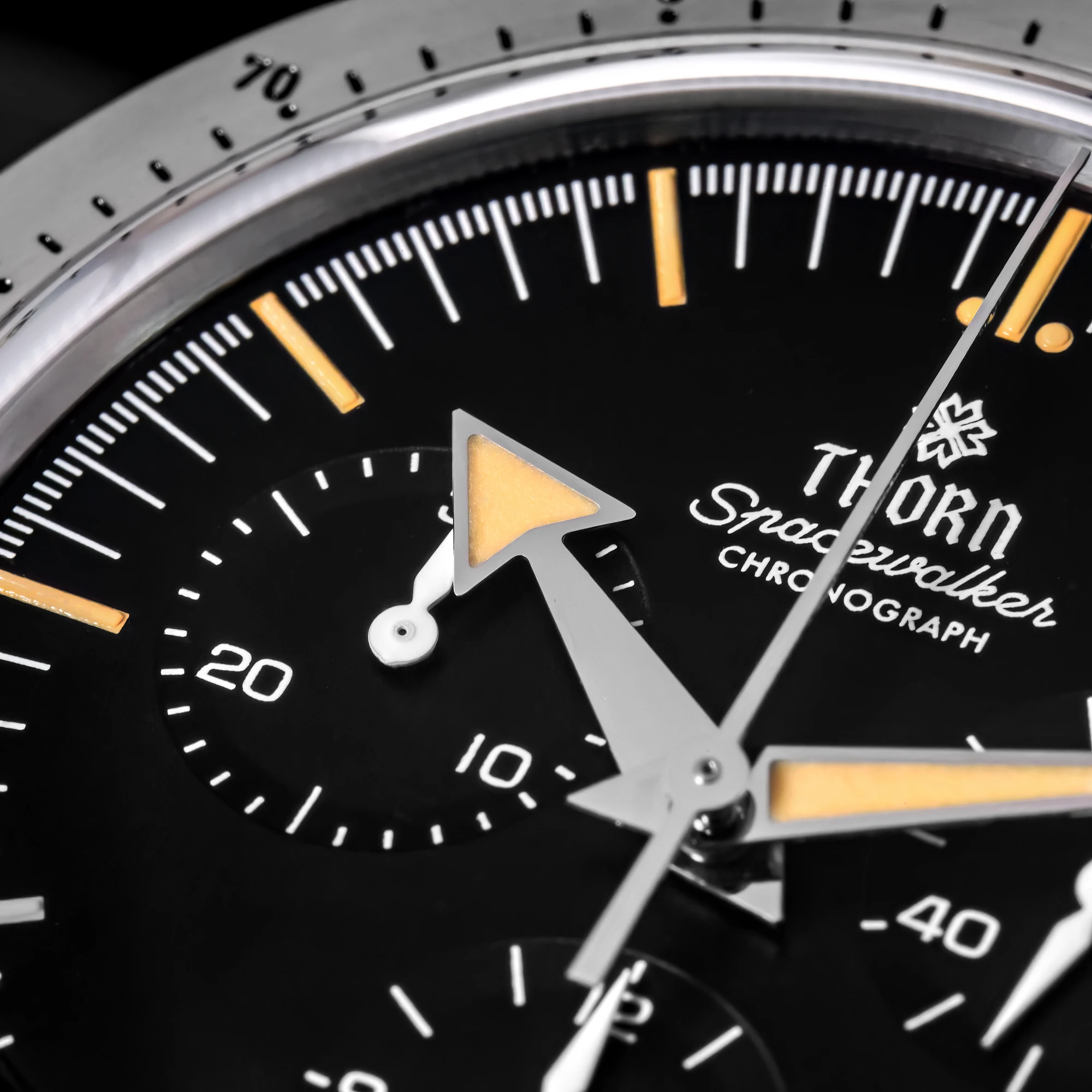 

Мужские часы THORN с хронографом, 38 мм, кварцевые наручные часы, 50 м, водонепроницаемые, C3, светящееся сапфировое зеркало, 5030D