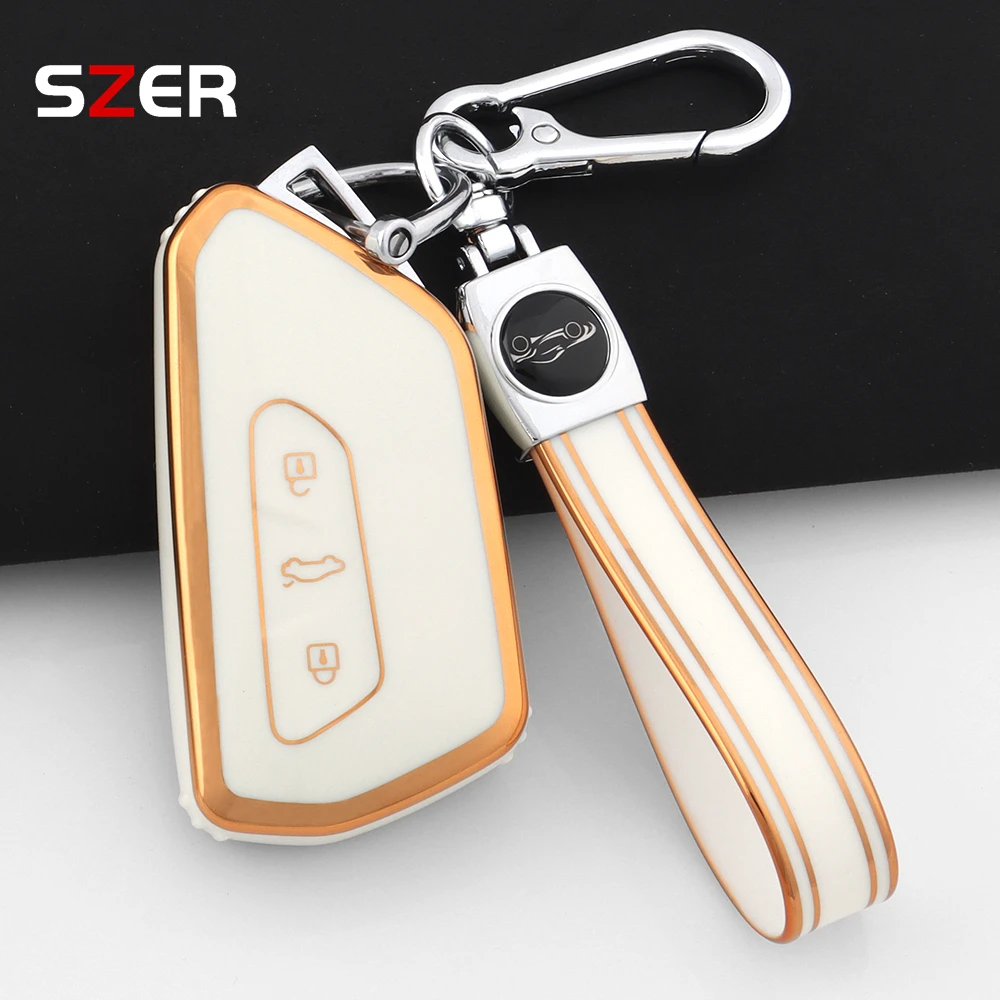TPU Auto Schlüssel Fall Abdeckung Für VW Volkswagen Golf 8 MK8 ID.3 ID.4 Cupra Skoda Octavia A8 SEAT Leon MK4 2020 2021 Formentor Tarraco