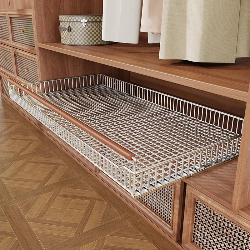 

Bag drawer storage basket layered baffle multifunctional storage artifact storage basket net basket large capacity rack