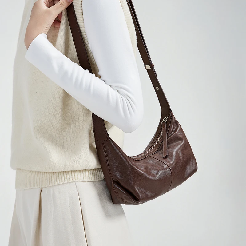 

Luxury High Quality Cow Leather Women's Shoulder Bag Genuine Leather Crossbody Handbag for Female