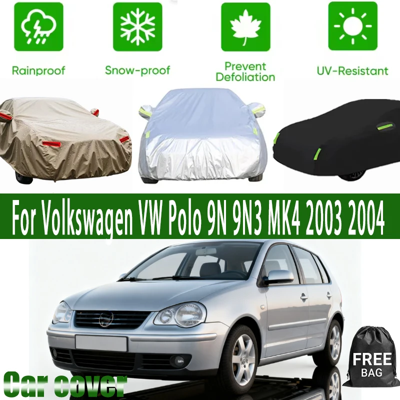 

Чехол для автомобиля Volkswagen VW Polo 9N 9N3 MK4 2003-2004, всесезонный, водонепроницаемый, снегозащитный, солнцезащитный, для зимы и лета
