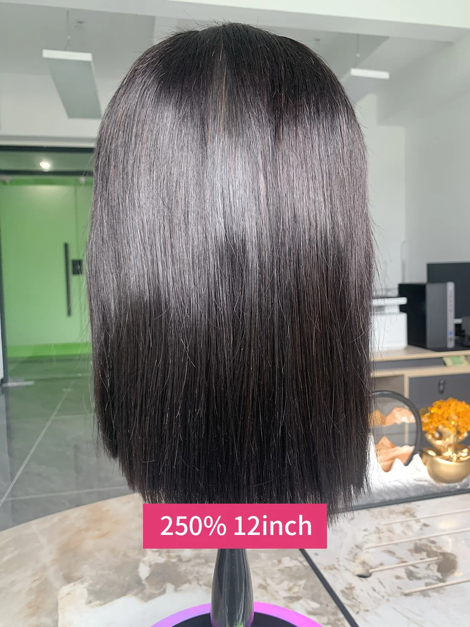 5x5 2x6 Fertig zum Anbringen, kleberlose Perücke, Super Double Drawn, 13x4 13x6 transparente Lace-Frontal-Bob-Perücken, 100% Echthaar, rohes vietnamesisches Haar – Detail 20
