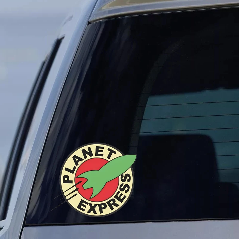 ملصق فينيل بشعار Futurama Express للكوكب ، سيارة ، نافذة ، ملصق ، حائط ، مصد ، إكسسوارات سيارة ، JT300 ، #
