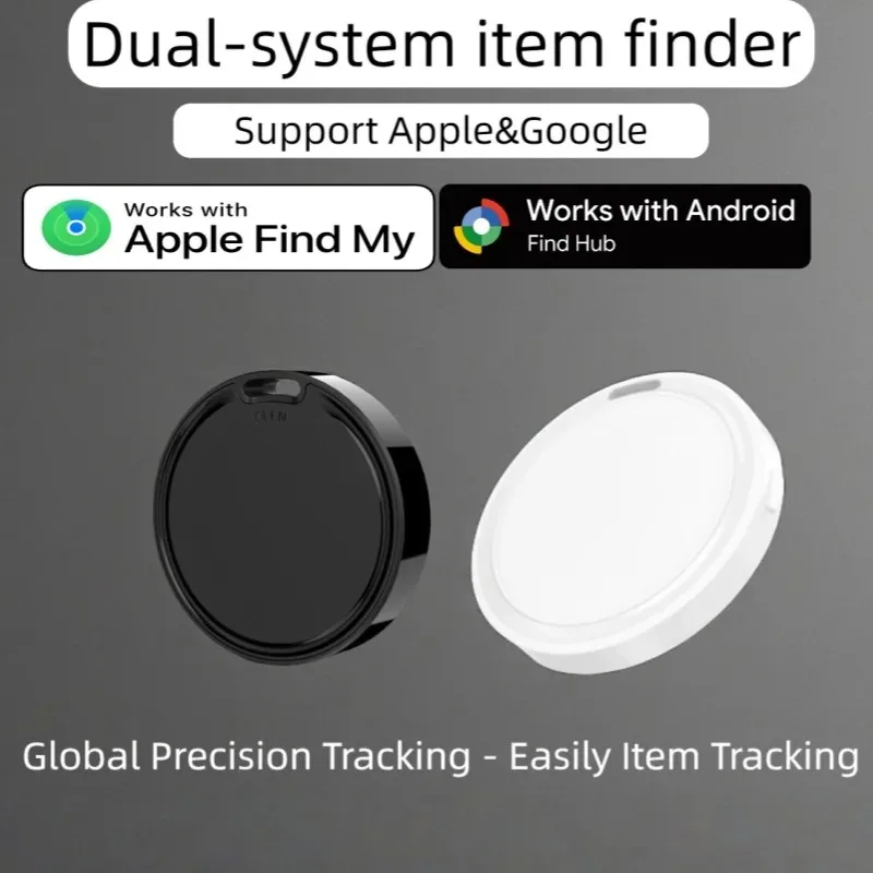 New Dual System Tracker for iOS or Android Bluetooth Tracking Tag Item Locator work with iOS Find My or Google Find Hub App