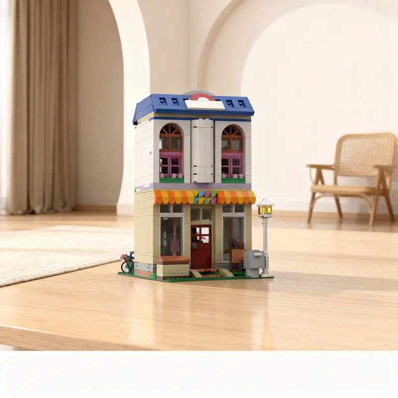 

664 детали MOC: Модульный набор для модификации Nook S Cranny по мотивам Animal Crossing, строительные блоки, DIY, креативный подарок, декор для витрины, премиум-качество