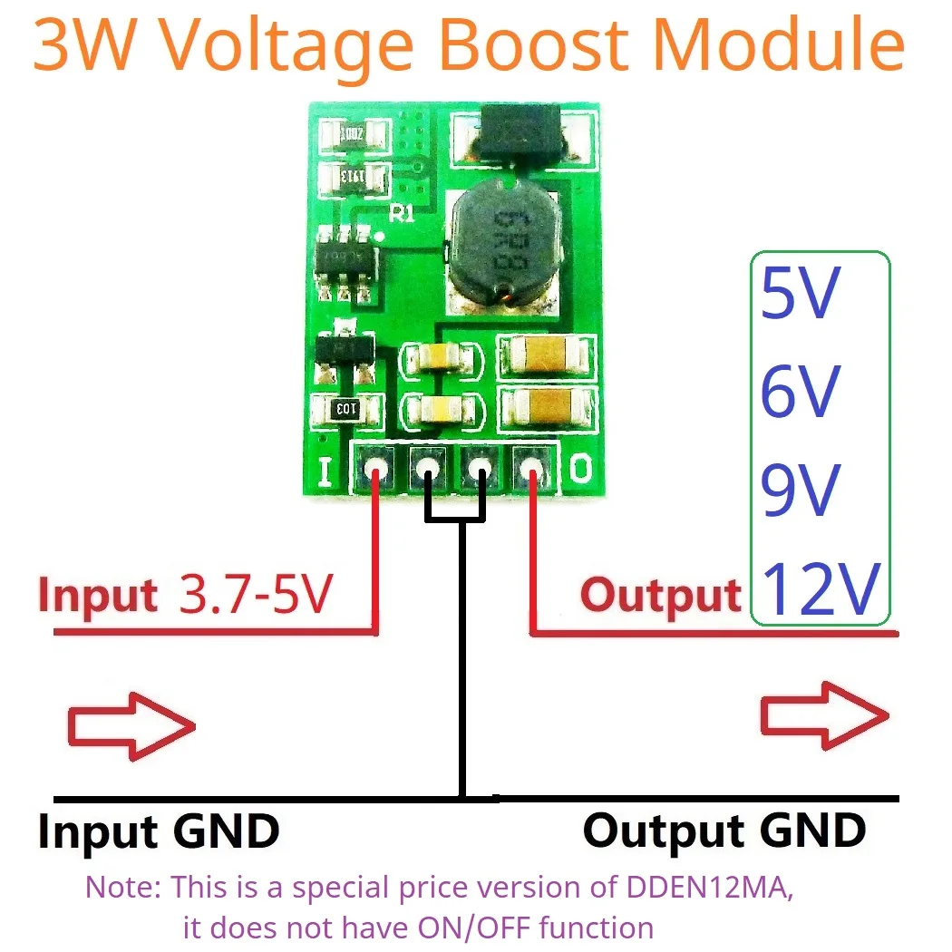 DC 3.7V 4.2V do 5V 6V 9V 12V Step-up DC DC Boost Converter Regulacja napięcia dla Arduino MEGA ESP32 ESP8266