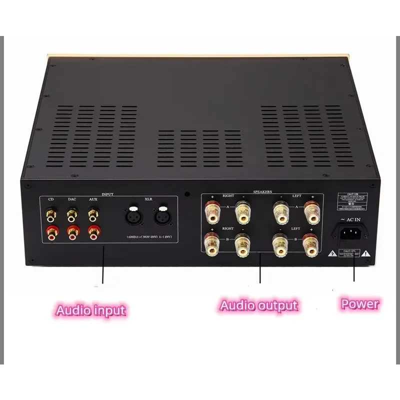 

Gold Seal MJ15024 MJ15025 Tube 200W*2 Stereo HiFi Fever Home Audio Amplifier With Remote Control VU Meter