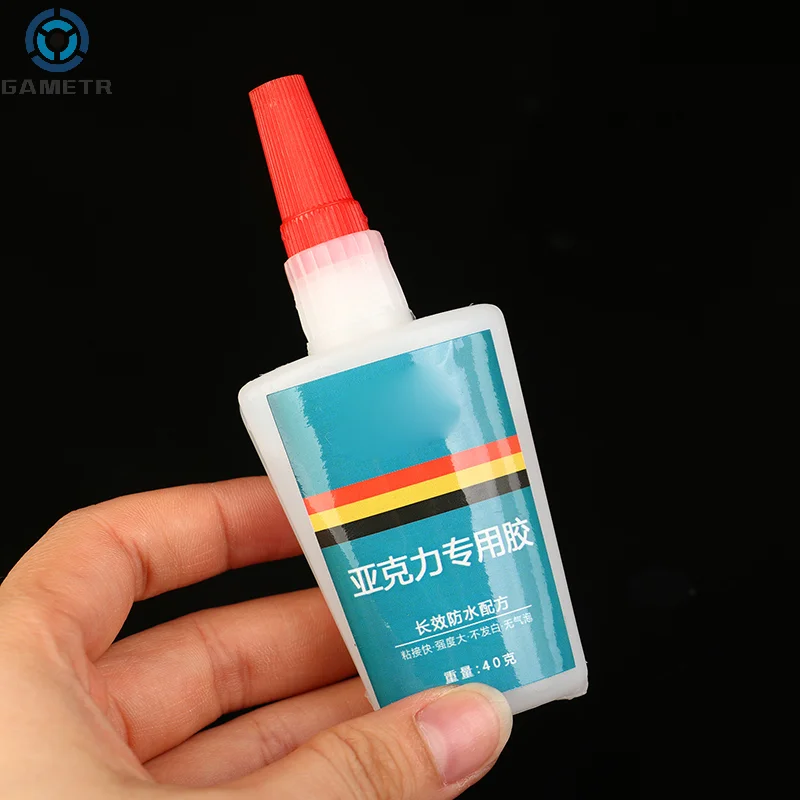 40g Strong Instant Acrylic Glue Special PMMA Adhesive ABS Transparent Plexiglass PVC Plastic Glue Waterproof Fast Curing Glue